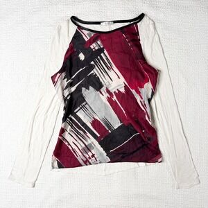Promod abstract boat neck long sleeve
